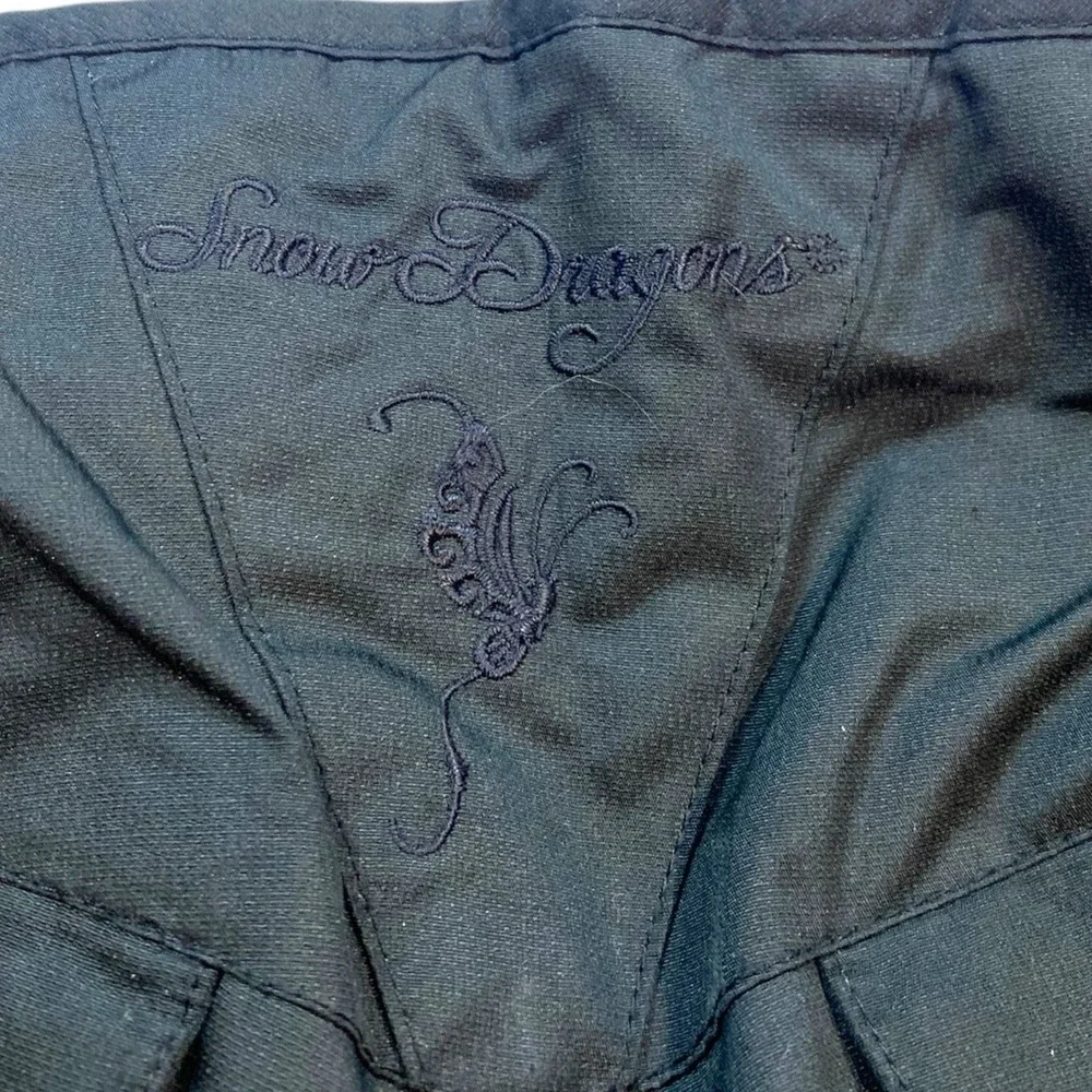 Dragonflies Girls LARGE Insulated‎ Ski Snowboard Pants Snow Dragons Floral Lined